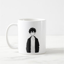 Minimalistisk Anime Pojke Mugg