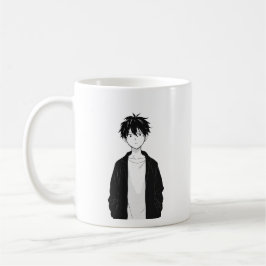 Minimalistisk Anime Pojke Mugg