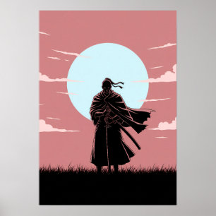 Minimalistisk Anime Ronin Poster