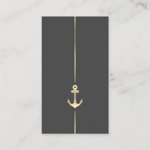 Minimalistisk ankare för Nautisk Guld Visitkort