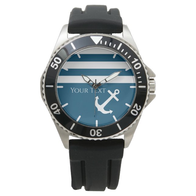 Minimalistisk ankare och Rand Nautical Armbandsur (Framsida)