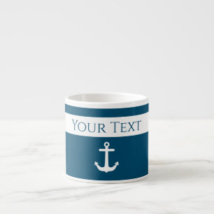 Minimalistisk ankare och Rand Nautical Espressomugg