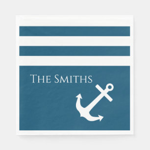 Minimalistisk ankare och Rand Nautical Pappersservett