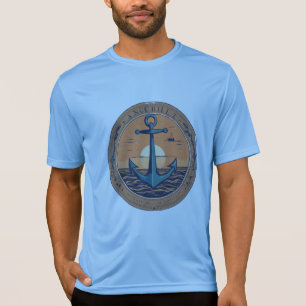 Minimalistisk ankare - symbol för styrkedesign t shirt