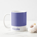 Minimalistisk anpassa ditt namn Periwinkle Blue Kaffemugg<br><div class="desc">Minimalistisk Anpassa ditt namn Periwinkle Blue Coffee Mugg-perfekt som en gåva till din familj,  vänner och närstående den här julhelgen.</div>