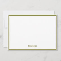 Minimalistisk anpassad brevpapper Olive