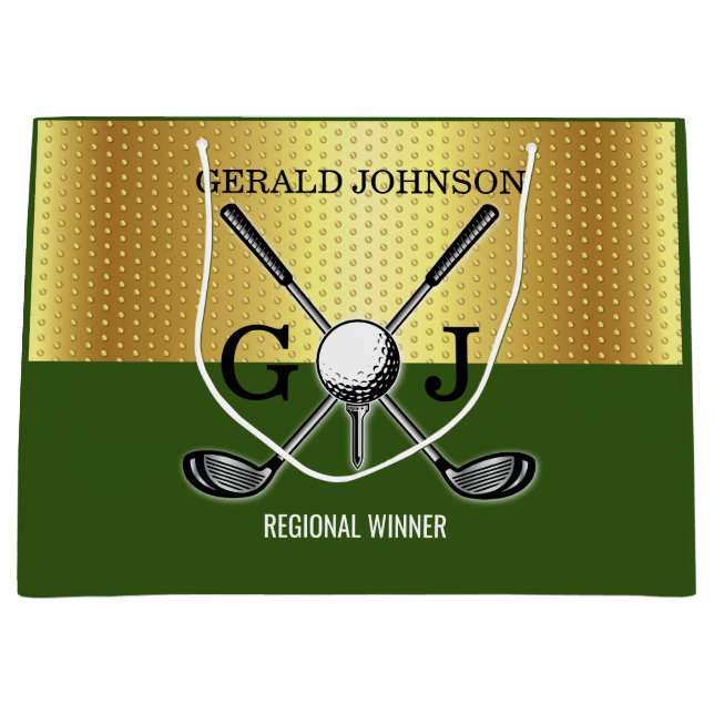 Minimalistisk anpassad elegant golfmonogram (Framsidan)