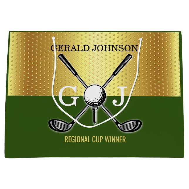 Minimalistisk anpassad elegant golfmonogram (Framsidan)