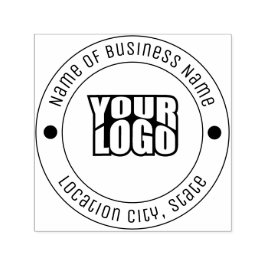 Minimalistisk anpassad företagslogotyp gummi självfärgande stämpel