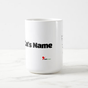 Minimalistisk anpassad kattnamnskopp Abstrakt li Kaffemugg