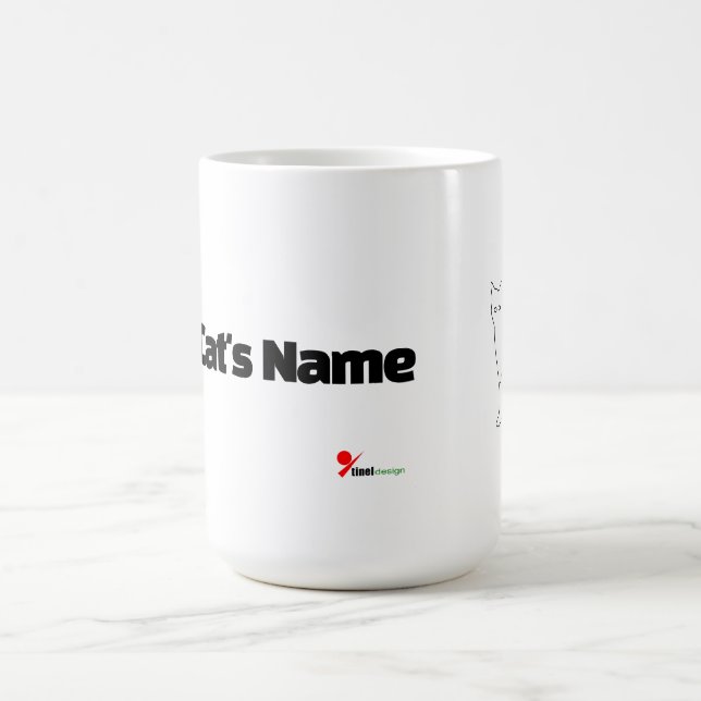 Minimalistisk anpassad kattnamnskopp | Abstrakt li Kaffemugg (Center)