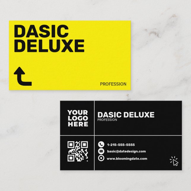 Minimalistisk anpassad logotyp & QR-koddesign Visitkort (Fram/baksida)