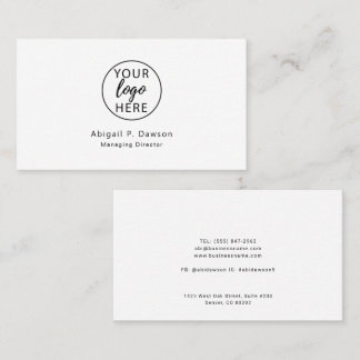 Minimalistisk Anpassad Logotyp Visitkort