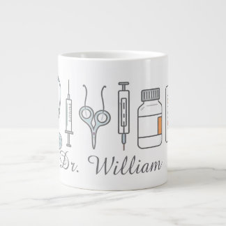 Minimalistisk anpassad namn-mugg | Elegant skripts Jumbo Mugg