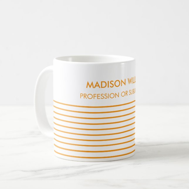 Minimalistisk anpassad namn Personlig kaffemugg (Framsida vänster)