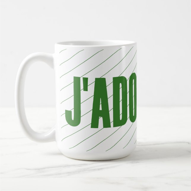 Minimalistisk anpassad namn personlig kaffemugg (Vänster)