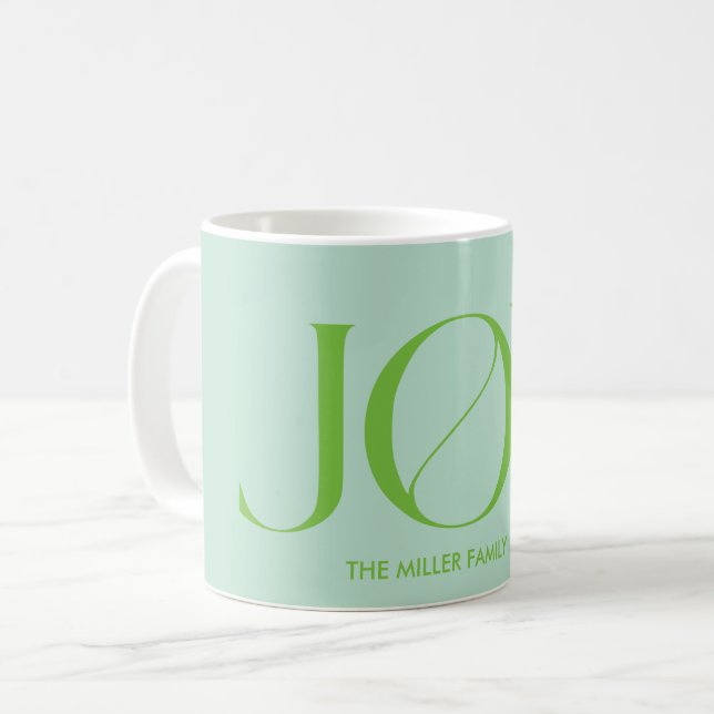 Minimalistisk anpassad namn personlig kaffemugg (Framsida vänster)