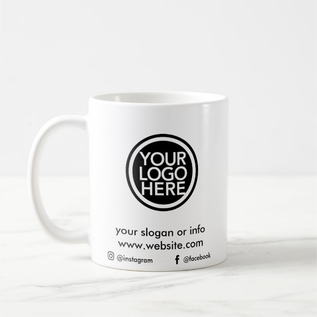 Minimalistisk anpassad namn personlig kaffemugg (Vänster)