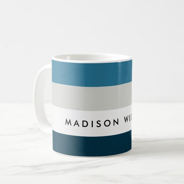 Minimalistisk anpassad namn Personlig kaffemugg (Framsida vänster)