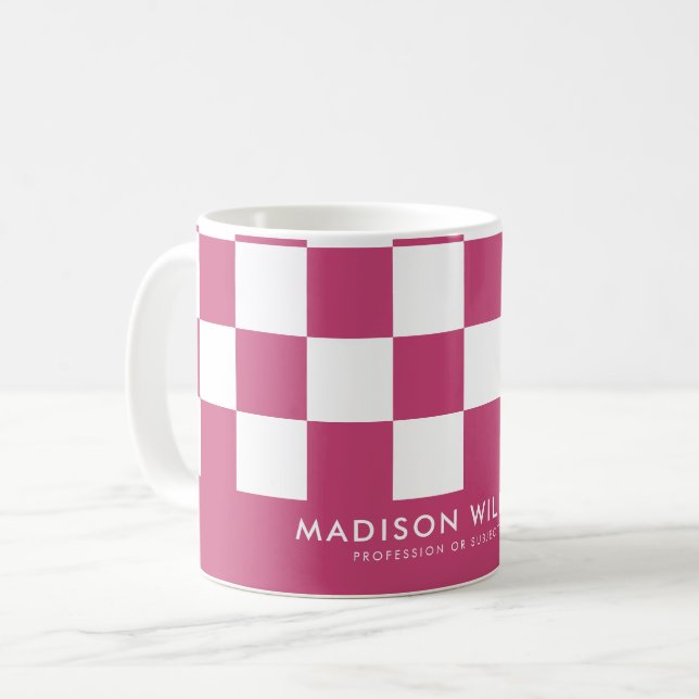 Minimalistisk anpassad namn Personlig kaffemugg (Framsida vänster)