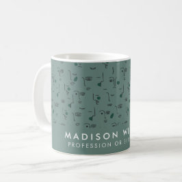 Minimalistisk anpassad namn personlig kaffemugg