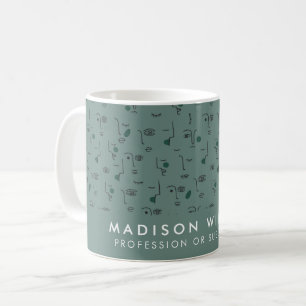 Minimalistisk anpassad namn personlig kaffemugg