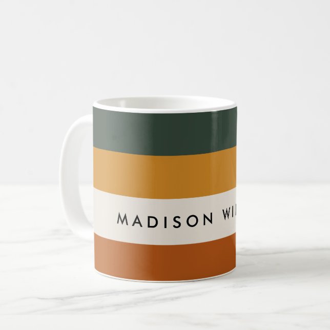 Minimalistisk anpassad namn Personlig kaffemugg (Framsida vänster)