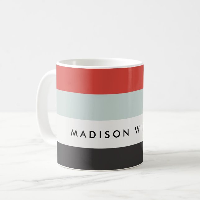 Minimalistisk anpassad namn Personlig kaffemugg (Framsida vänster)