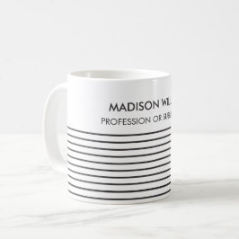 Minimalistisk anpassad namn personlig kaffemugg