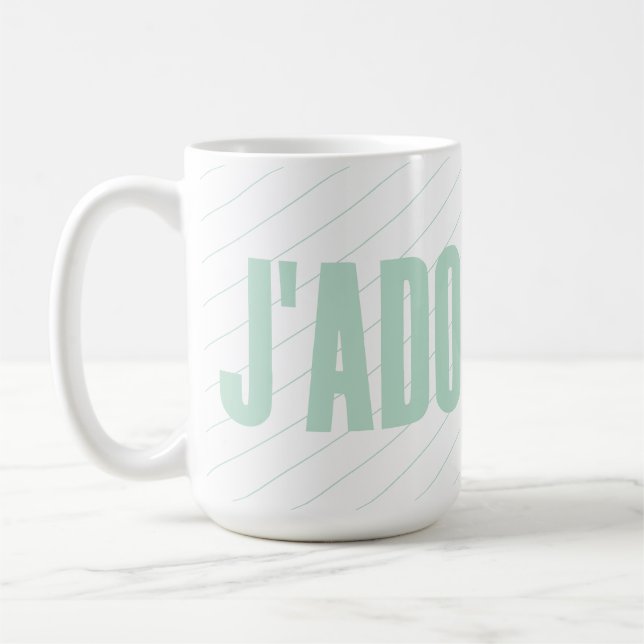 Minimalistisk anpassad namn Personlig kaffemugg (Vänster)