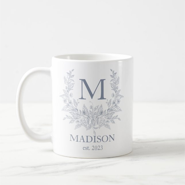 Minimalistisk anpassad namn Personlig kaffemugg (Vänster)