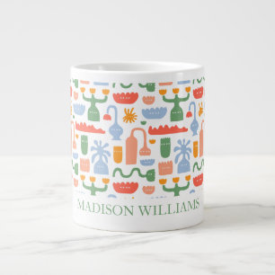 Minimalistisk anpassad namn personlig kaffemugg jumbo mugg