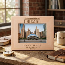 Minimalistisk anpassad siluett av Chicagos stadssi