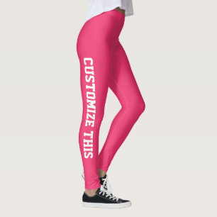 Minimalistisk anpassad text Dam Leggings