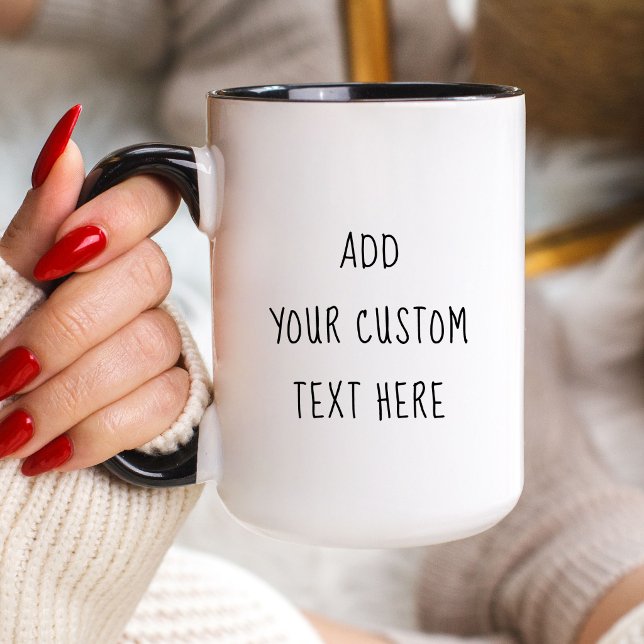 Minimalistisk Anpassad Text Lägg Till Egna Ord Pre Mugg (Skapare uppladdad)