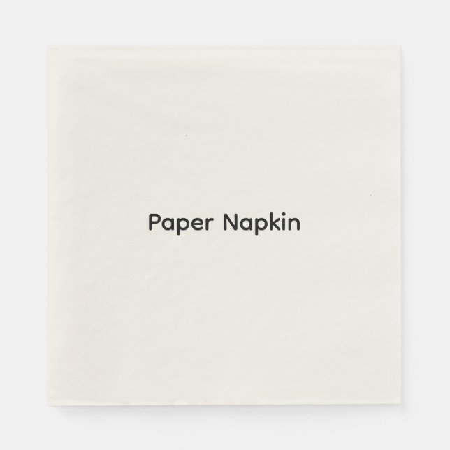 Minimalistisk anpassad text Personlig papper Pappersservett (Framsidan)