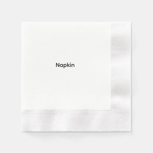 Minimalistisk anpassad text Personlig  Pappersservett (Framsidan)