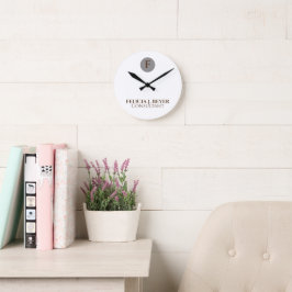 Minimalistisk Anpassat Namn Modern Elegant Stil Rund Klocka