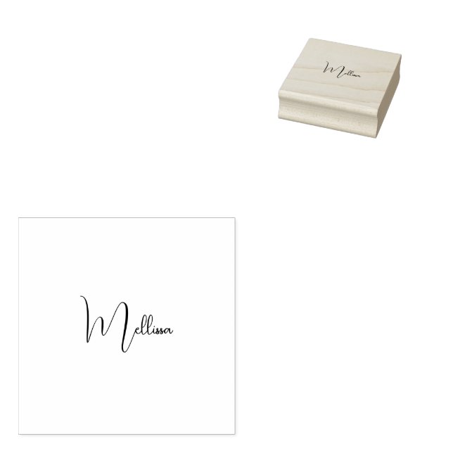 Minimalistisk anpassat namn  stämpel (Stämplad)