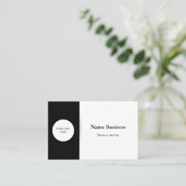 Minimalistisk anpassning: Svartvitt Visitkort