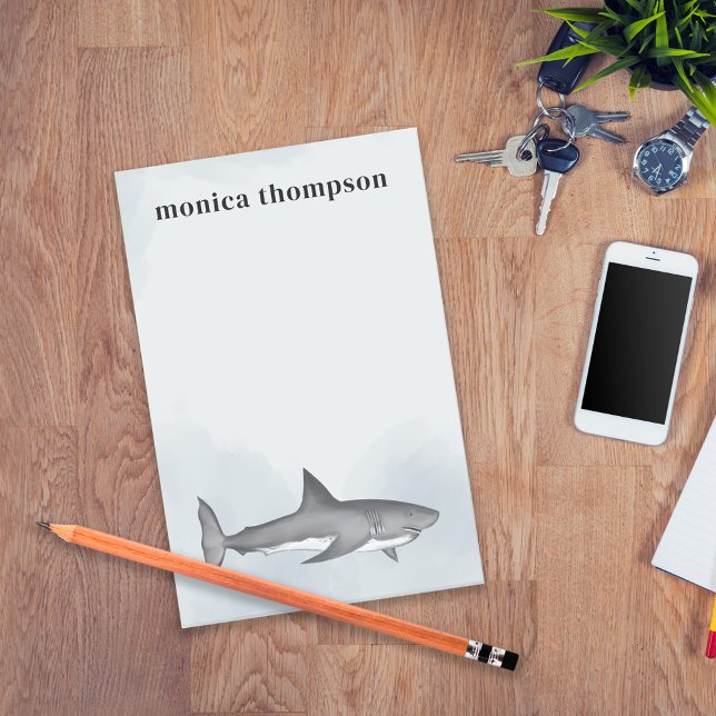 Minimalistisk Anpassningsbar av blåhavshaj Post-it Block (Skapare uppladdad)