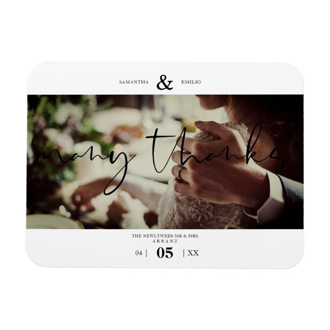 Minimalistisk Anpassningsbar av tacksamhetsfoto pa Magnet (Horisontell)