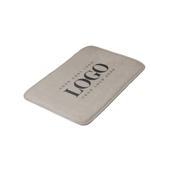 Minimalistisk Anpassningsbar Business Logotyp Kraf Badrumsmatta (Vinklad)