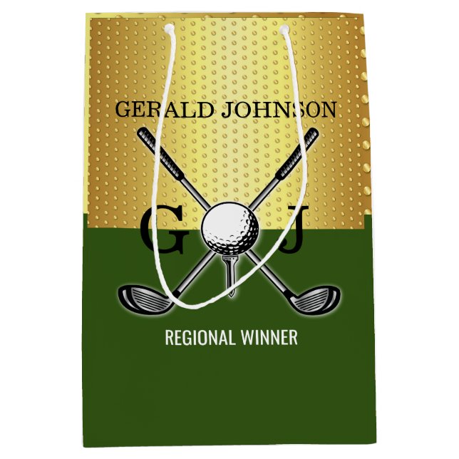 Minimalistisk anpassningsbar elegant golfmonogram  (Framsidan)