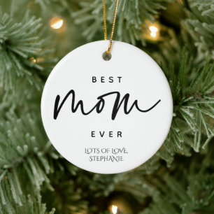 Minimalistisk Anpassningsbar för bästa Mamma någon Julgransprydnad Keramik