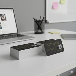 Minimalistisk Anpassningsbar för lyxsvart och Guld Visitkort