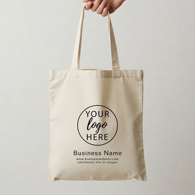 Minimalistisk Anpassningsbar för modern Logotyp fö Tygkasse (Modern Business Logo Minimalist Custom Tote Bag)