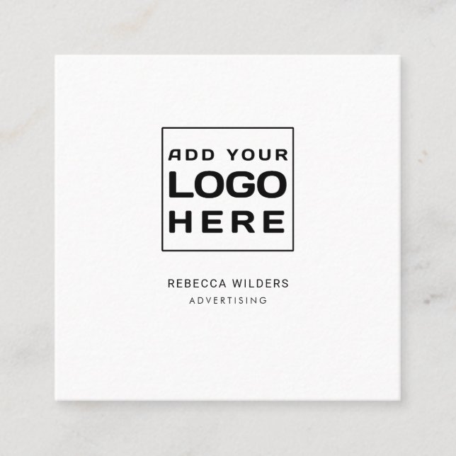 Minimalistisk Anpassningsbar för modern Logotyp Fyrkantigt Visitkort (Framsida)