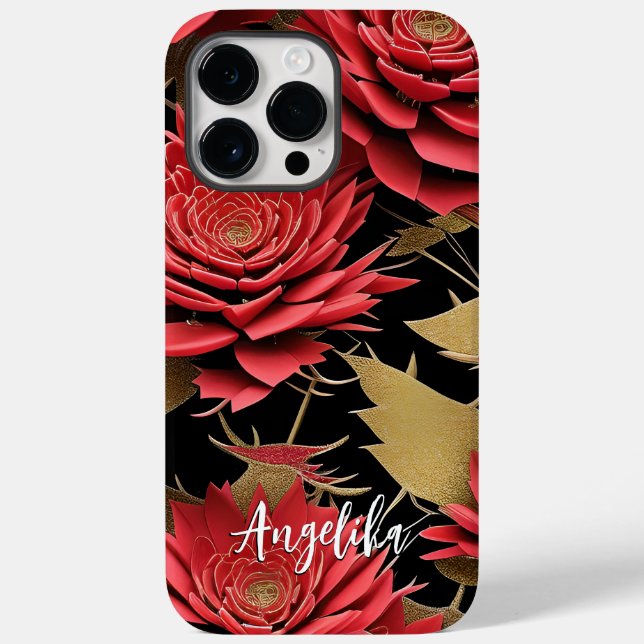 Minimalistisk Anpassningsbar för Röda och Guld Abs (Baksida)