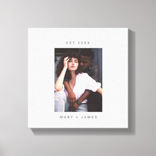 Minimalistisk Anpassningsbar, fotopatext Canvastryck (Framsida)